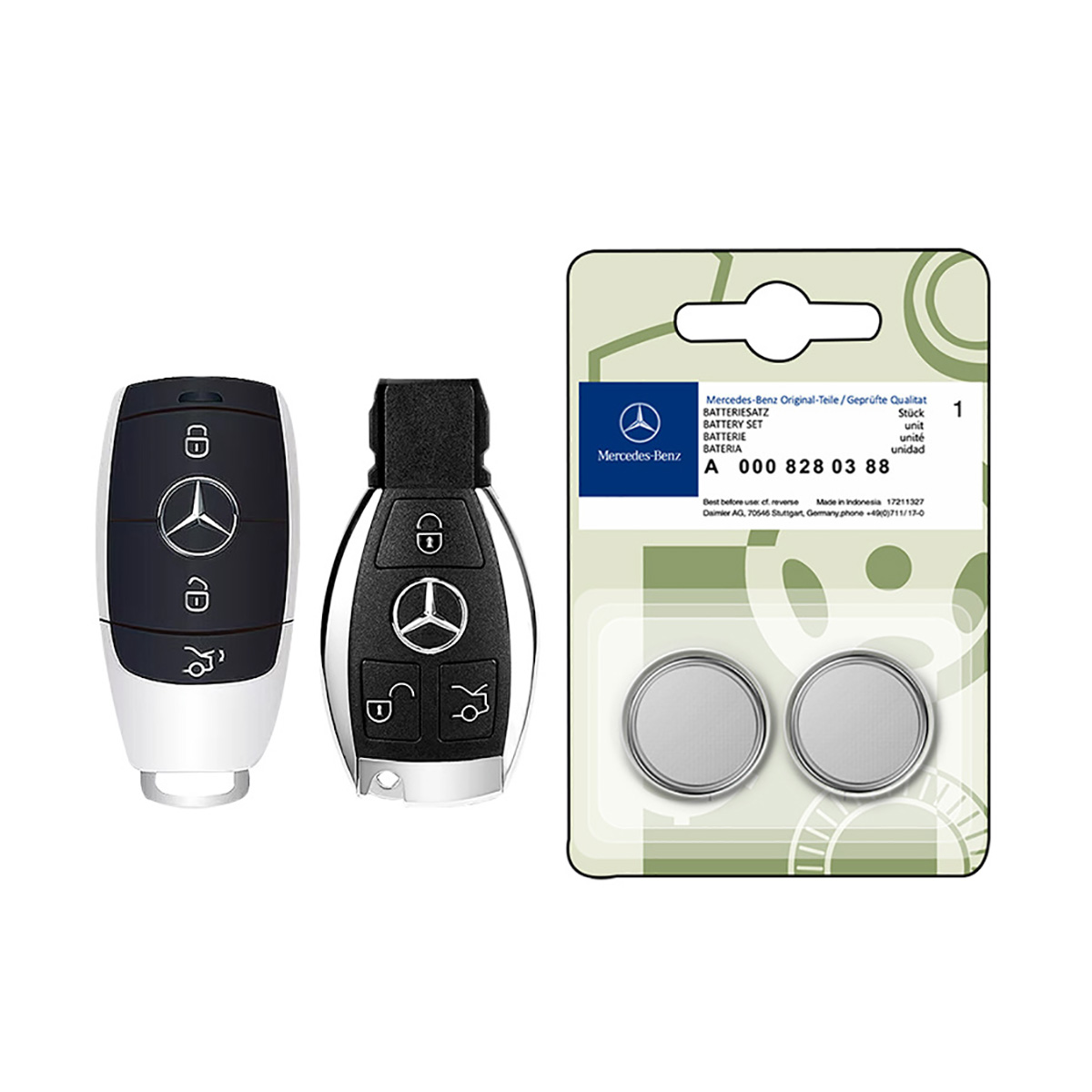 Pin chìa khóa ô tô Mercedes GLE450 AMG 4MATIC chính hãng Mercedes sản xuất tại Indonesia 3V Panasonic