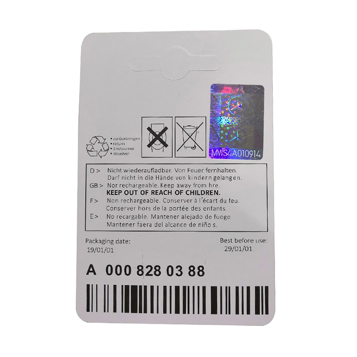 Pin chìa khóa ô tô Mercedes GLE450 AMG 4MATIC chính hãng Mercedes sản xuất tại Indonesia 3V Panasonic