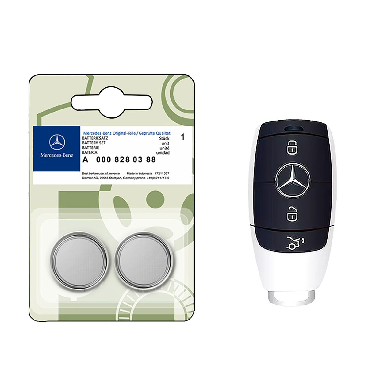 Pin chìa khóa ô tô Mercedes GLE450 AMG 4MATIC chính hãng Mercedes sản xuất tại Indonesia 3V Panasonic