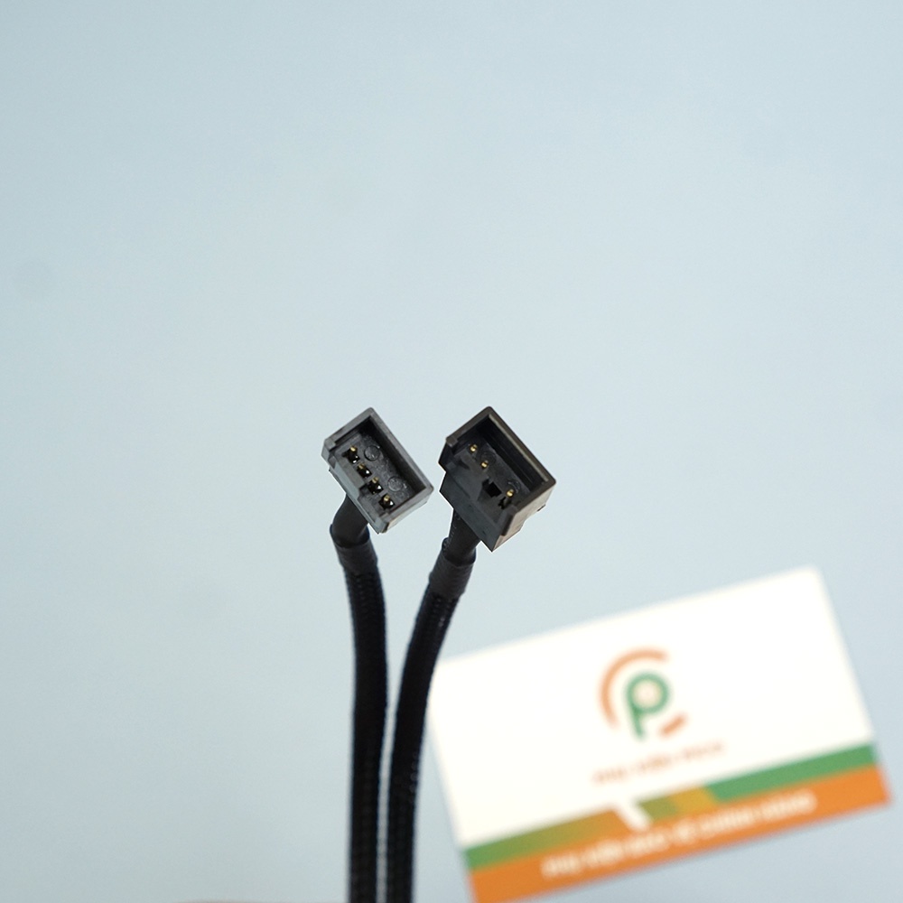 Dây chia nguồn fan 1 ra 2 PWM - Dây chia nguồn quạt case 1 ra 2 có PWM bọc dù siêu bền