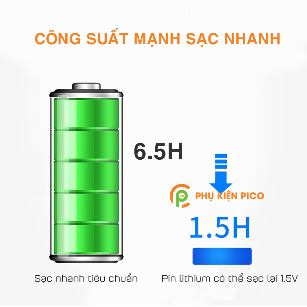 Pin sạc Doublepow 2400mWh có cổng sạc trực tiếp Micro USB AA 1.5v