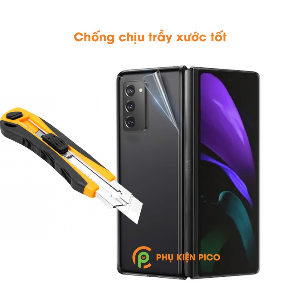 Dán màn hình ngoài Samsung Z Fold 2, dán lưng PPF dẻo trong suốt, dán camera Samsung Galaxy Z Fold 2 - Combo 3