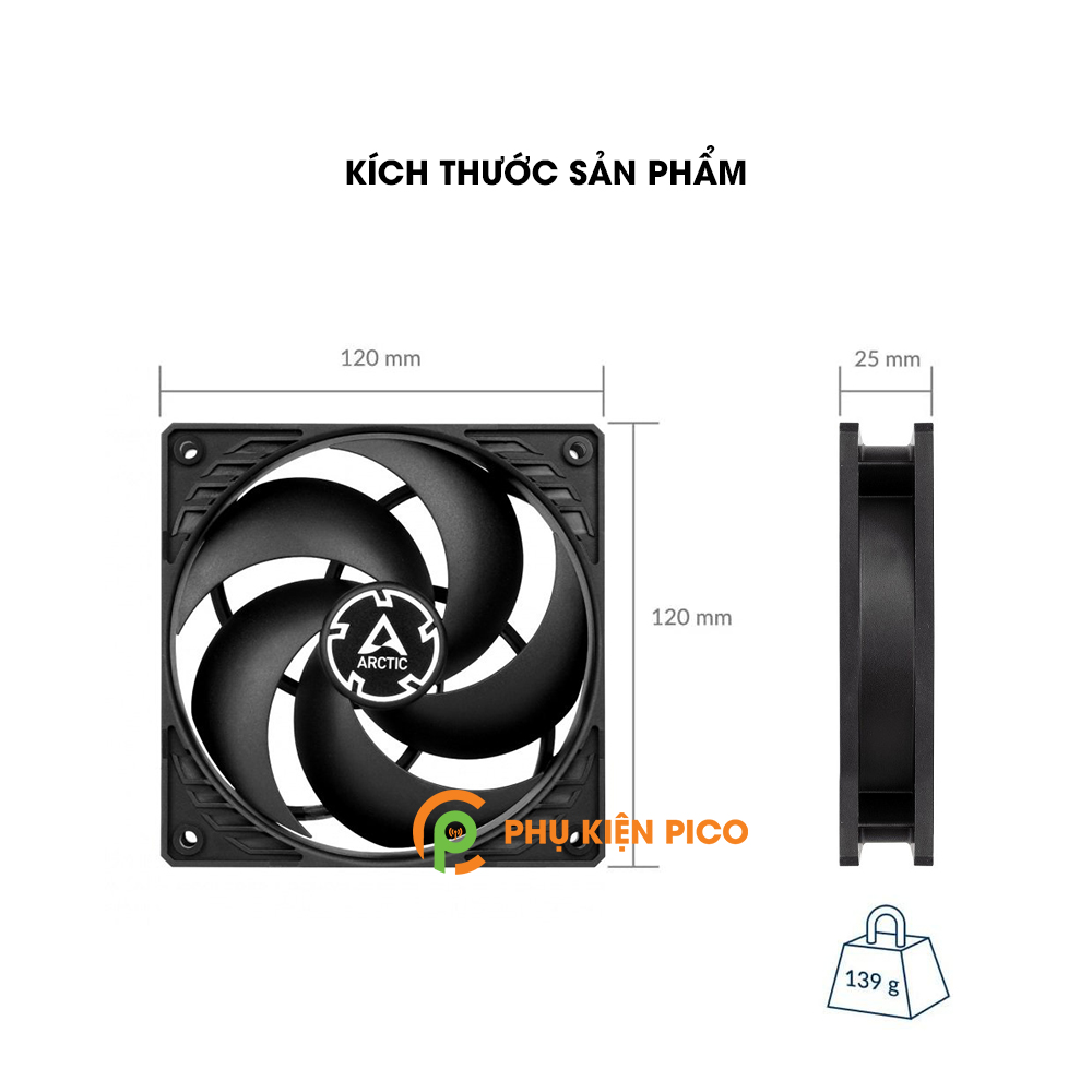 Quạt tản nhiệt case máy tính Arctic P12 PWM - Quạt Fan Case 12cm