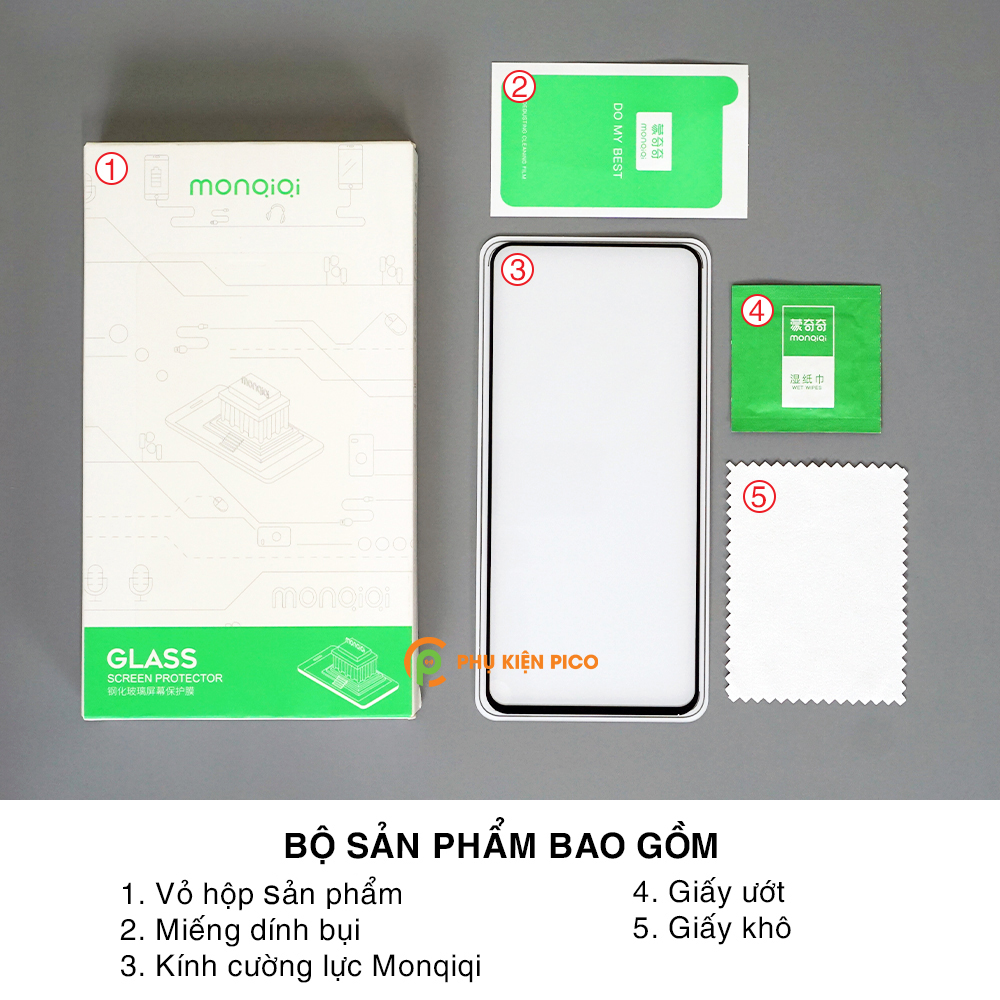 Kính cường lực Poco X3 NFC full màn hình viền đen siêu mỏng 3D Monqiqi – Dán màn hình Xiaomi Poco X3 NFC