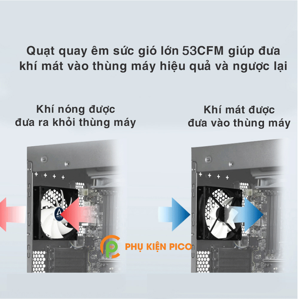 Quạt tản nhiệt case máy tính Arctic F12 PWM PST - Quạt Fan Case 12cm