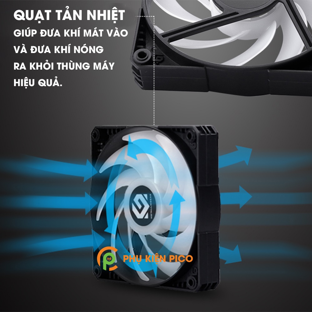 Quạt tản nhiệt case máy tính Phanteks MetallicGear Skiron RGB 140mm – Quạt fan case MetallicGear Skiron