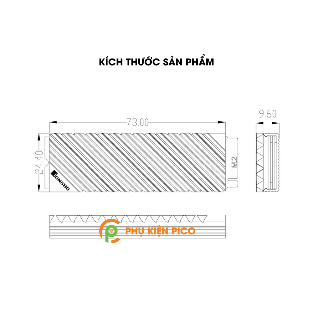 Tản nhiệt SSD M.2 2280 Jonsbo V3 – Miếng tản nhiệt máy tính