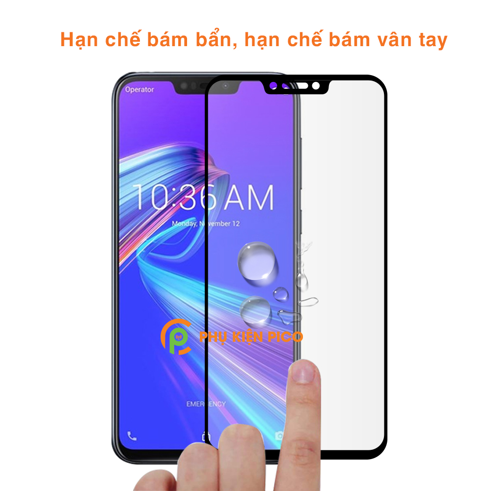 Cường lực Asus Zenfone Max M2 viền đen độ cứng 9H chống trầy xước