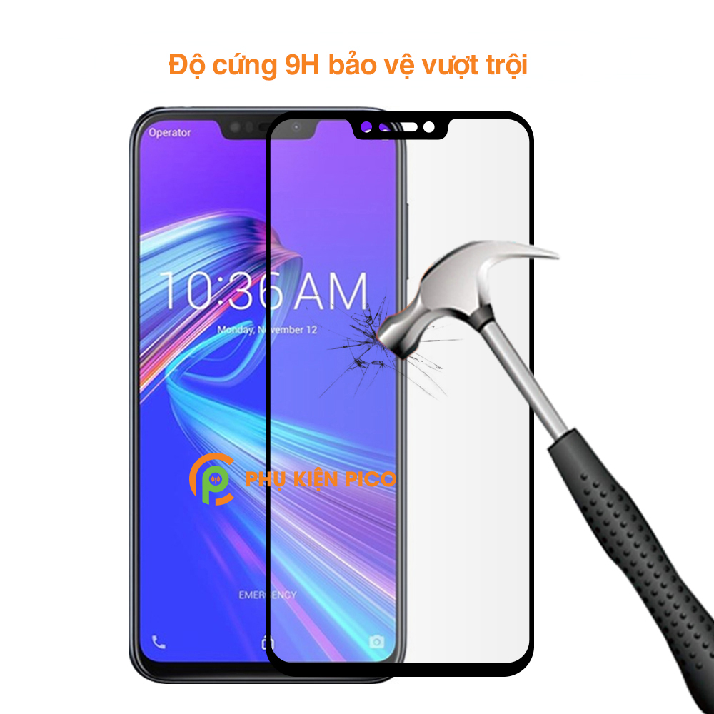Cường lực Asus Zenfone Max M2 viền đen độ cứng 9H chống trầy xước