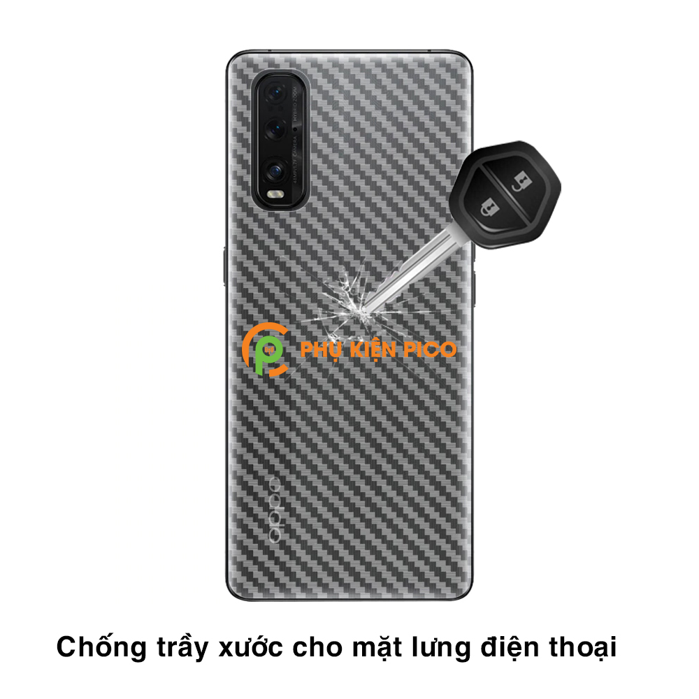Dán lưng Oppo Find X2 vân Carbon 3D tản nhiệt tốt – Dán lưng vân Carbon Oppo Find X2