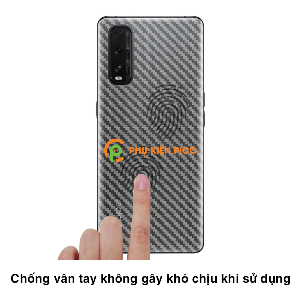 Dán lưng Oppo Find X2 vân Carbon 3D tản nhiệt tốt – Dán lưng vân Carbon Oppo Find X2