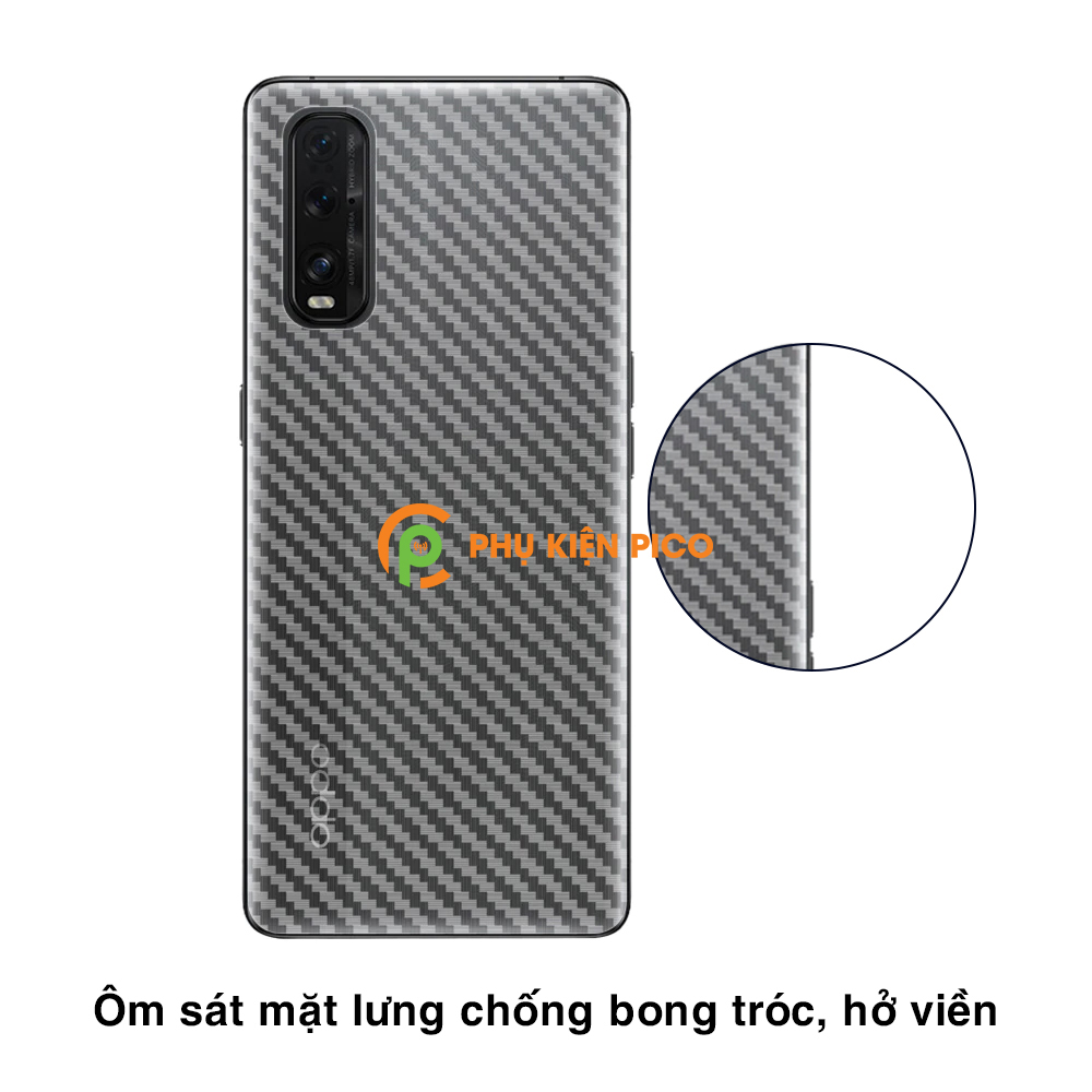 Dán lưng Oppo Find X2 vân Carbon 3D tản nhiệt tốt – Dán lưng vân Carbon Oppo Find X2