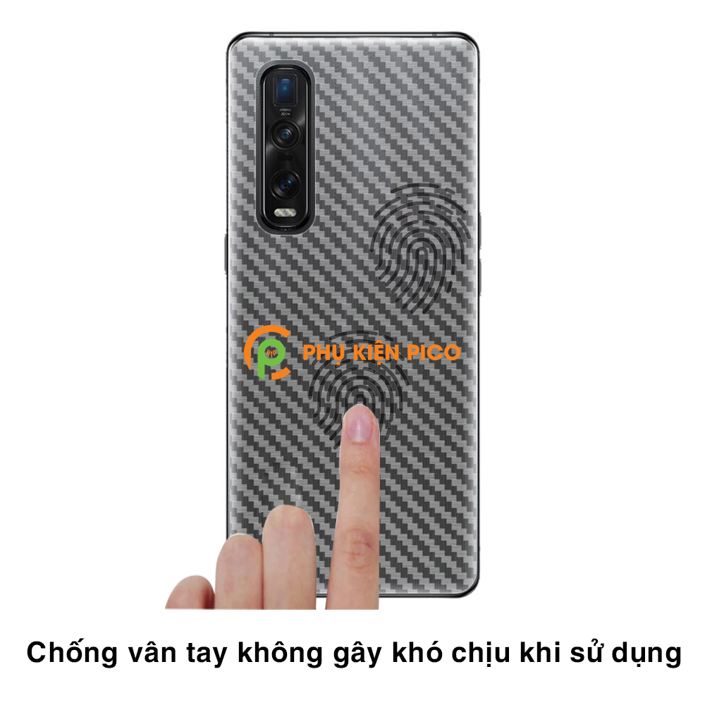 Dán lưng Oppo Find X2 Pro vân Carbon 3D tản nhiệt tốt – Dán lưng vân Carbon Oppo Find X2 Pro
