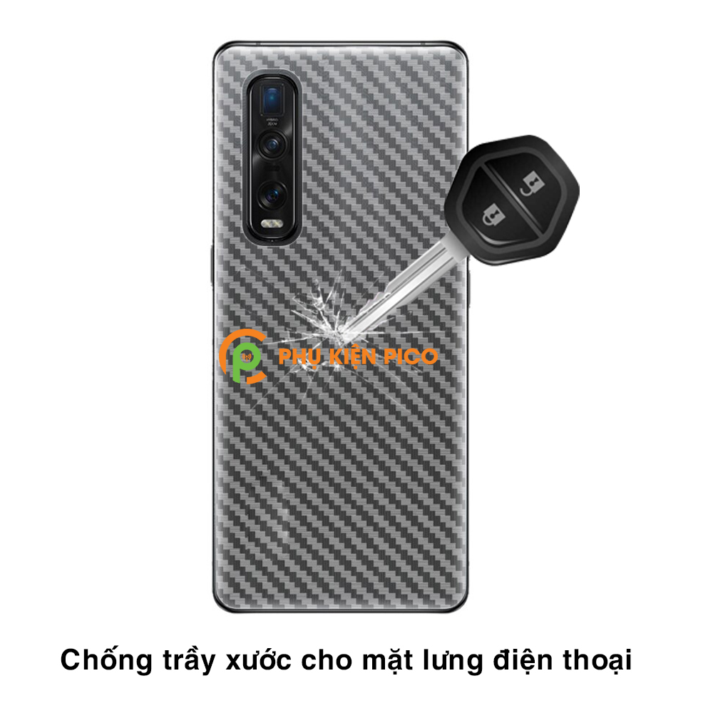 Dán lưng Oppo Find X2 Pro vân Carbon 3D tản nhiệt tốt – Dán lưng vân Carbon Oppo Find X2 Pro