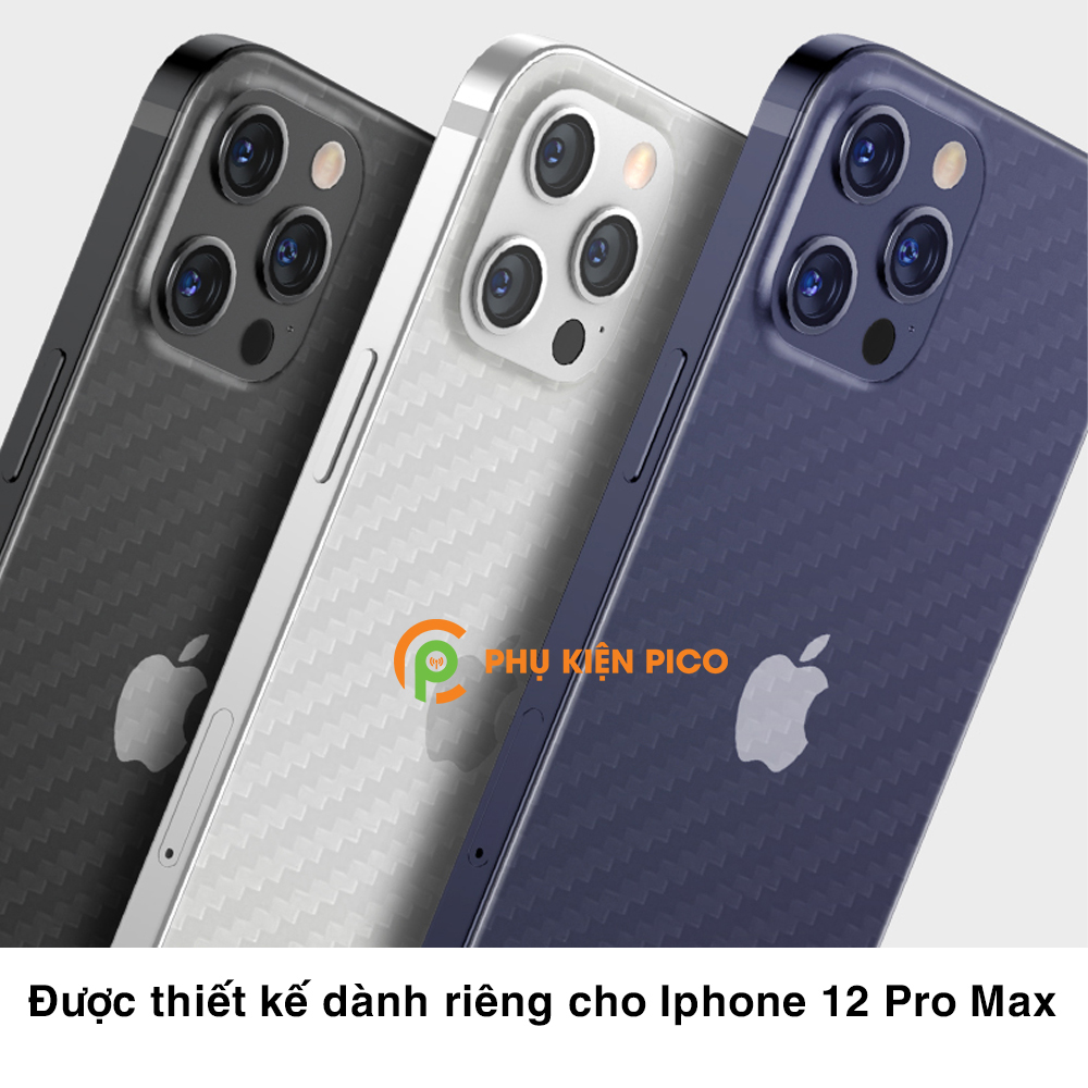 Dán lưng Iphone 12 Pro vân carbon 3D tản nhiệt tốt – Dán lưng vân carbon Iphone 12 Pro