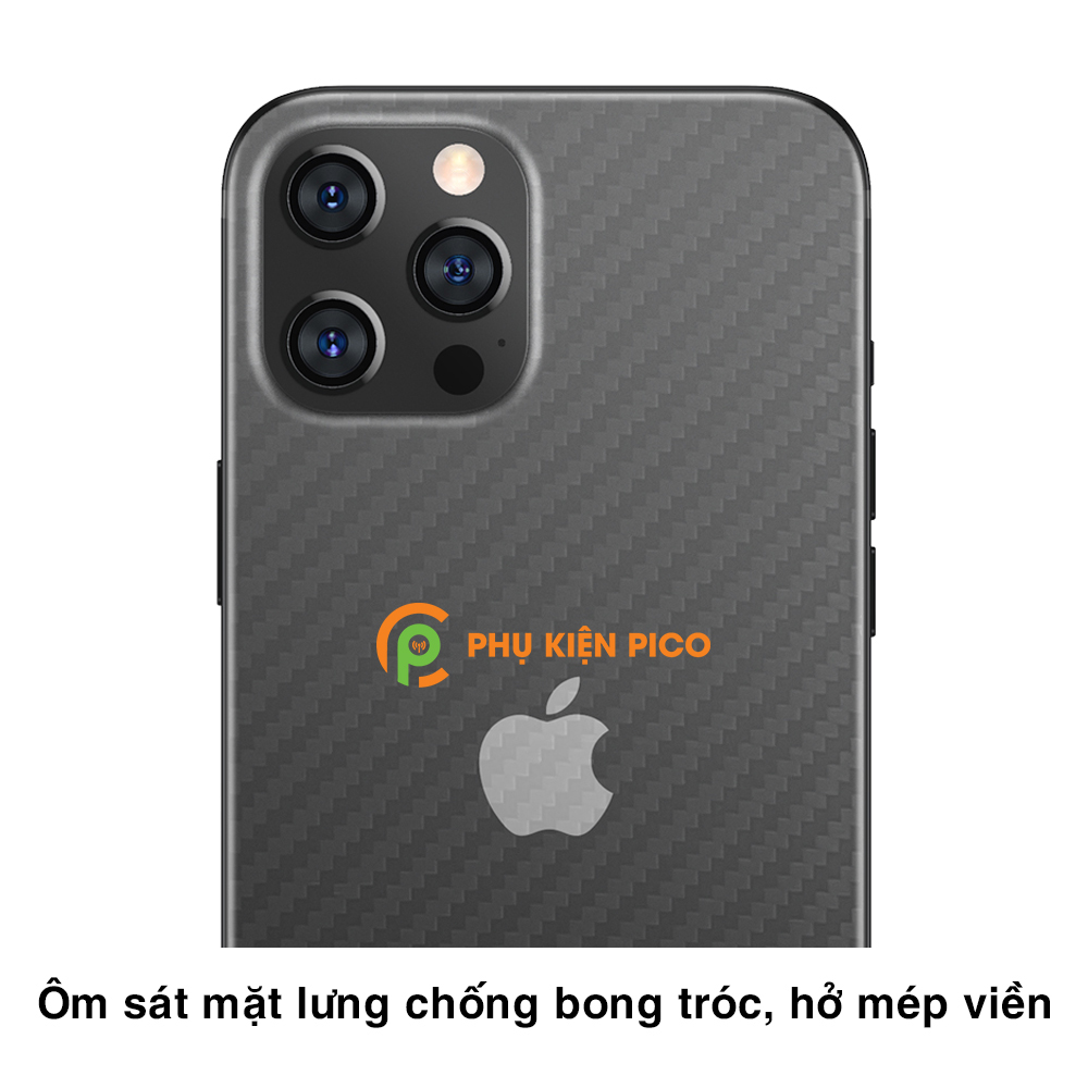 Dán lưng Iphone 12 Pro Max vân carbon 3D tản nhiệt tốt – Dán lưng vân carbon Iphone 12 Pro Max