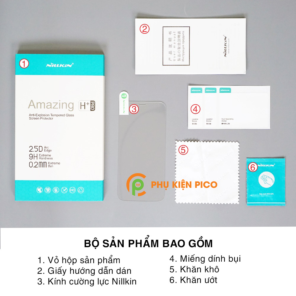Kính cường lực Iphone 12 Pro full màn hình hiển thị chính hãng Nillkin Amazing H+ Pro trong suốt