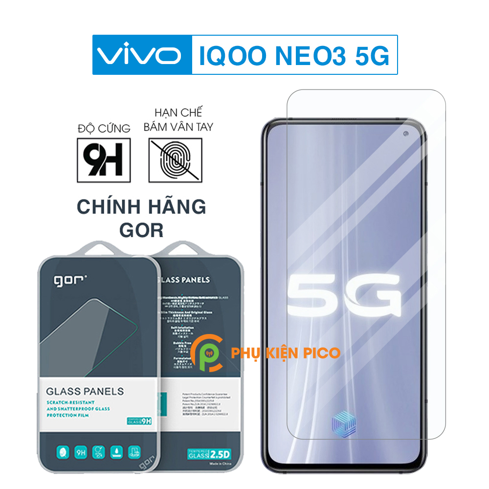 Cường lực Vivo iQOO Neo3 5G chính hãng Gor bộ 2 chiếc độ cứng 9H – Kính cường lực Vivo Neo3 5G