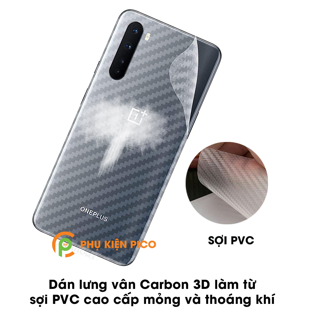 Dán lưng Oneplus Nord vân Carbon 3D tản nhiệt tốt – Dán lưng vân Carbon Oneplus Nord