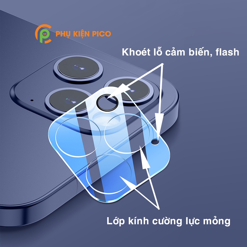 Cường lực camera Iphone 12 Pro Max full cụm camera độ cứng 9H