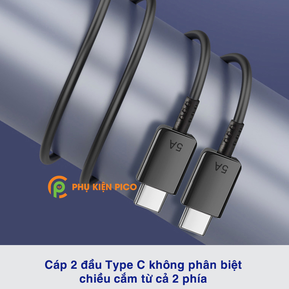 Cáp sạc nhanh 2 đầu Type C 5A chính hãng Samsung – Cáp truyền dữ liệu Samsung
