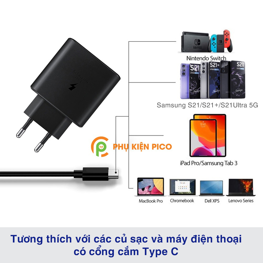 Cáp sạc nhanh 2 đầu Type C 5A chính hãng Samsung – Cáp truyền dữ liệu Samsung