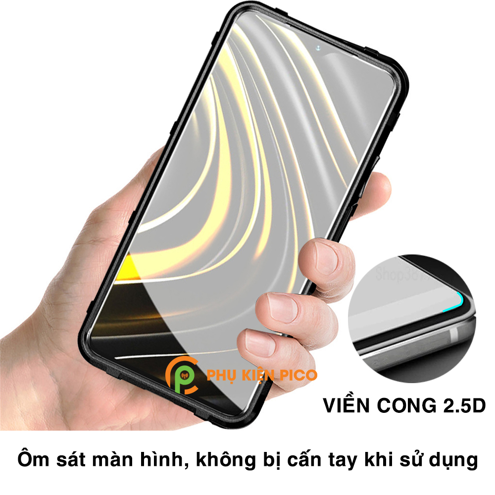Kính cường lực Poco M3 full màn hình chính hãng Gor dùng chung với mọi loại ốp lưng