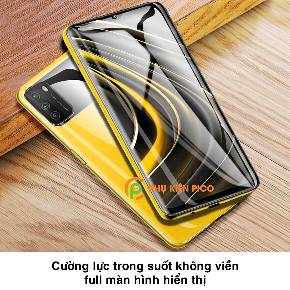 Kính cường lực Poco M3 full màn hình chính hãng Gor dùng chung với mọi loại ốp lưng