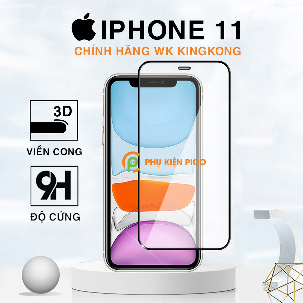 Cường lực Iphone 11 chính hãng KingKong chống va đập trầy xước bản tách hộp – Dán màn hình Iphone 11