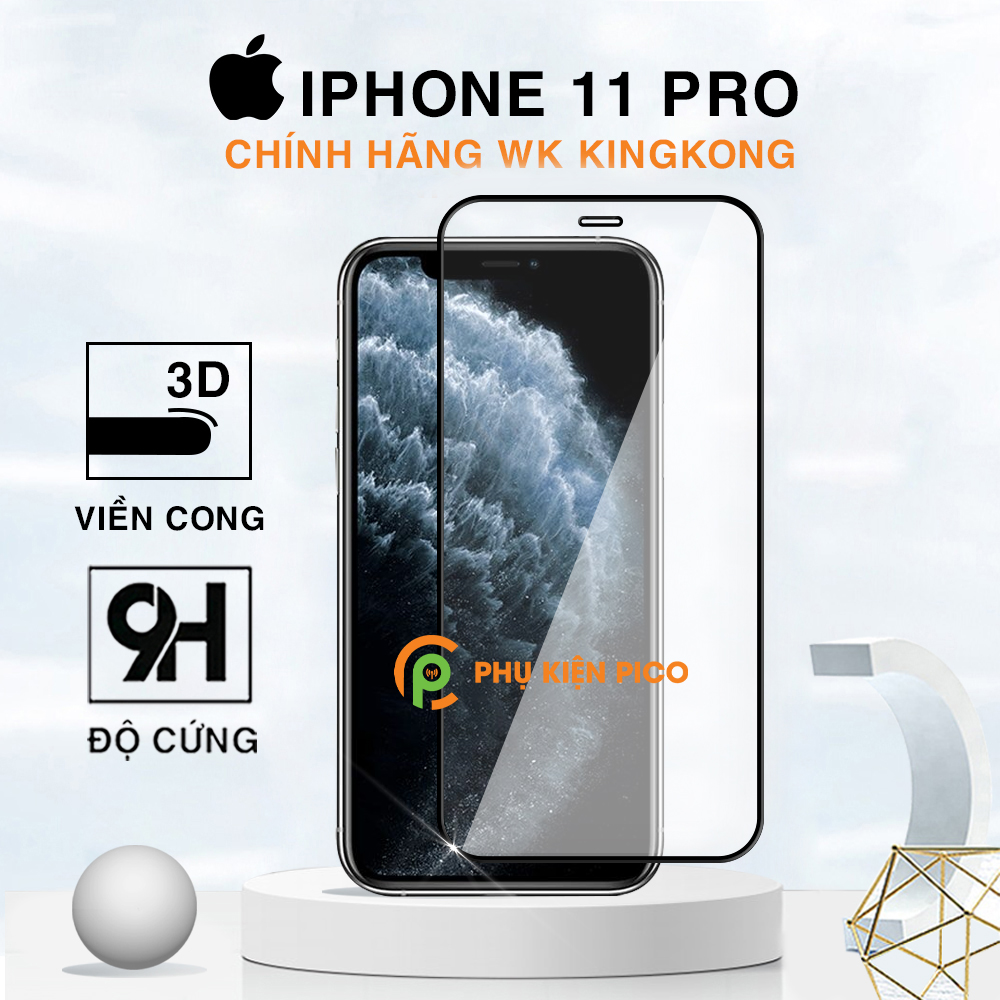 Cường lực Iphone 11 Pro chính hãng KingKong chống va đập trầy xước bản tách hộp – Dán màn hình Iphone 11 Pro