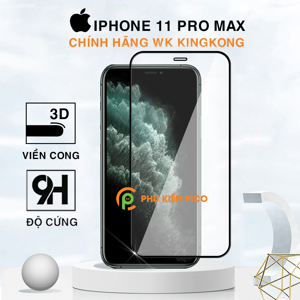 Cường lực Iphone 11 Pro Max chính hãng KingKong chống va đập trầy xước bản tách hộp – Dán màn hình Iphone 11 Pro Max