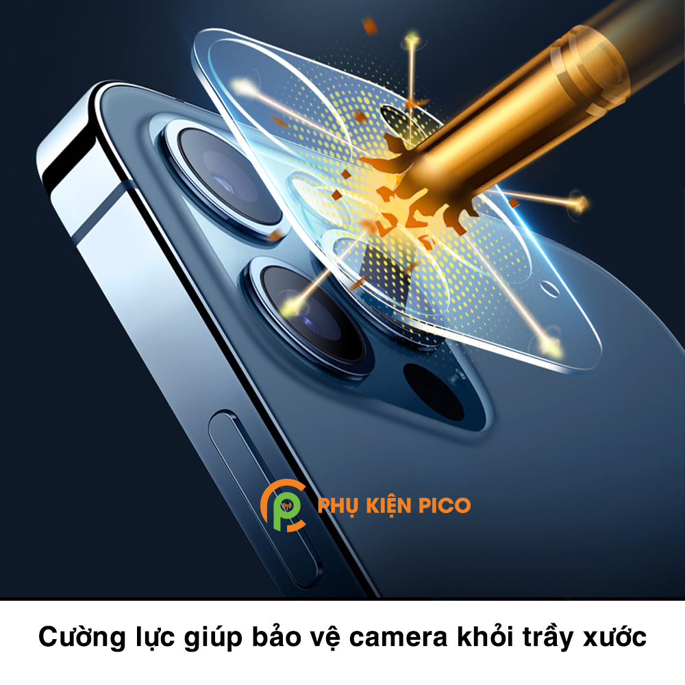 Cường lực camera Iphone 12 Pro Max full cụm camera độ cứng 9H