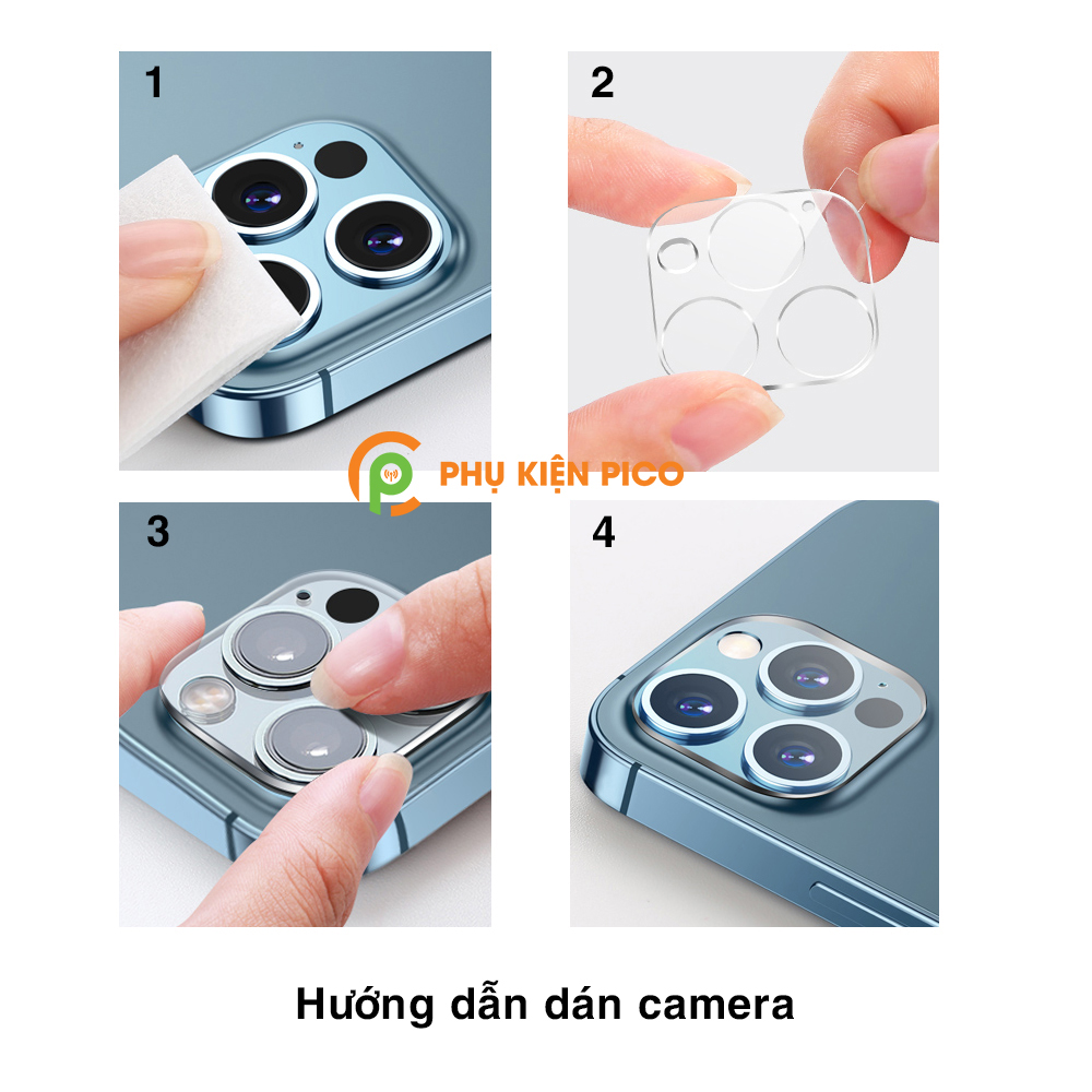 Cường lực camera Iphone 12 Pro Max full cụm camera độ cứng 9H
