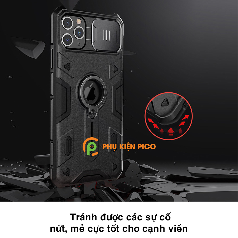 Ốp lưng chống sốc iPhone 11 Pro Max chính hãng Nillkin có nắp trượt bảo vệ camera sau - Ốp điện thoại iPhone 11 Pro Max