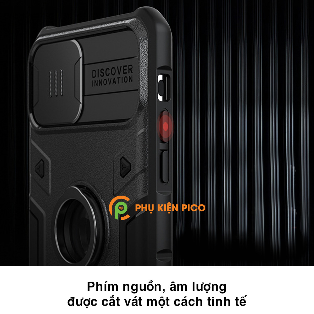 Ốp lưng chống sốc iPhone 11 Pro Max chính hãng Nillkin có nắp trượt bảo vệ camera sau - Ốp điện thoại iPhone 11 Pro Max