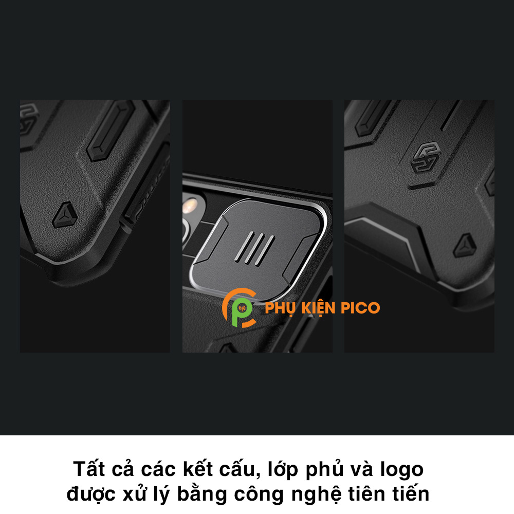 Ốp lưng chống sốc iPhone 11 Pro Max chính hãng Nillkin có nắp trượt bảo vệ camera sau - Ốp điện thoại iPhone 11 Pro Max