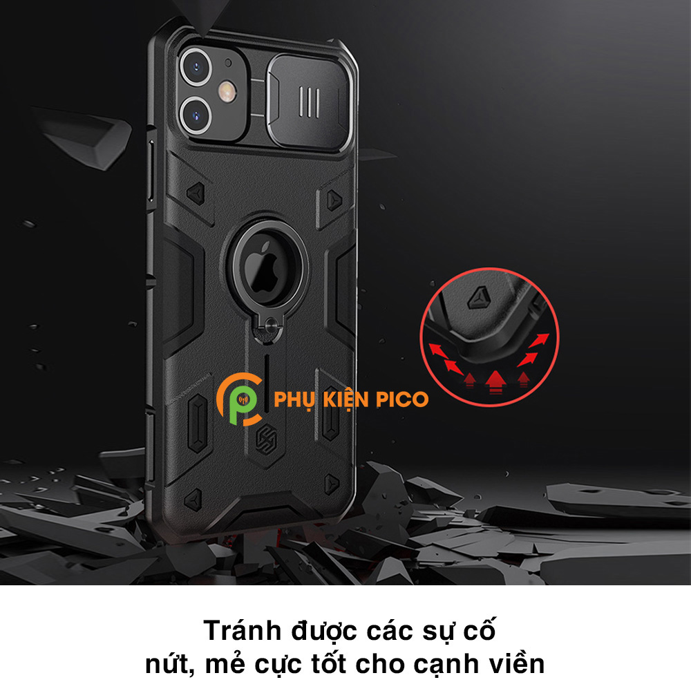 Ốp lưng chống sốc iPhone 11 chính hãng Nillkin có nắp trượt bảo vệ camera sau - Ốp điện thoại iPhone 11