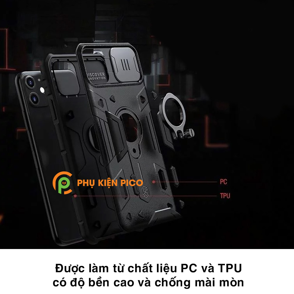 Ốp lưng chống sốc iPhone 11 chính hãng Nillkin có nắp trượt bảo vệ camera sau - Ốp điện thoại iPhone 11