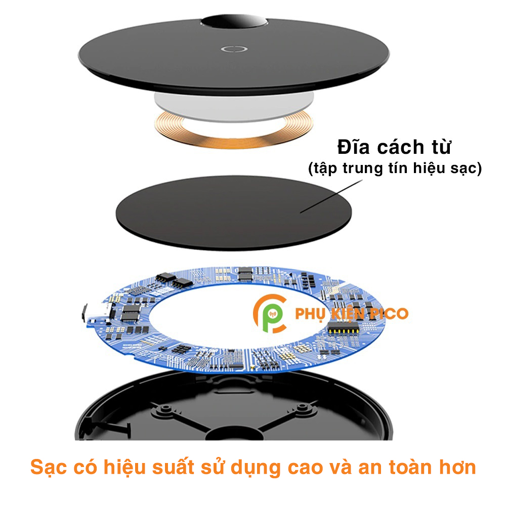 Đế sạc nhanh không dây Xiaomi Mi 10 / Mi 10 Ultra / Mi 9 15W chính hãng Baseus chuẩn Qi – Cốc sạc Xiaomi