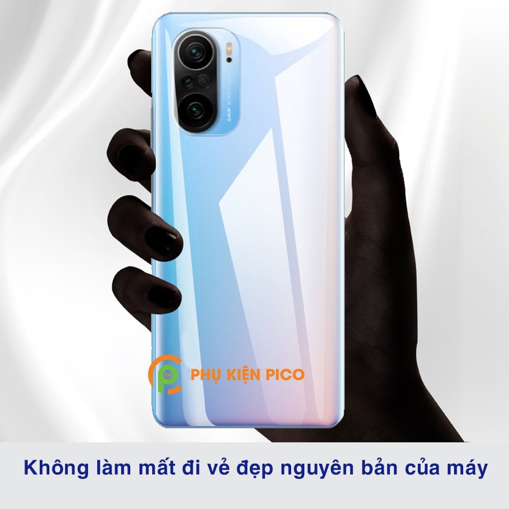 Dán lưng Xiaomi Poco F3 full mặt lưng dẻo trong suốt