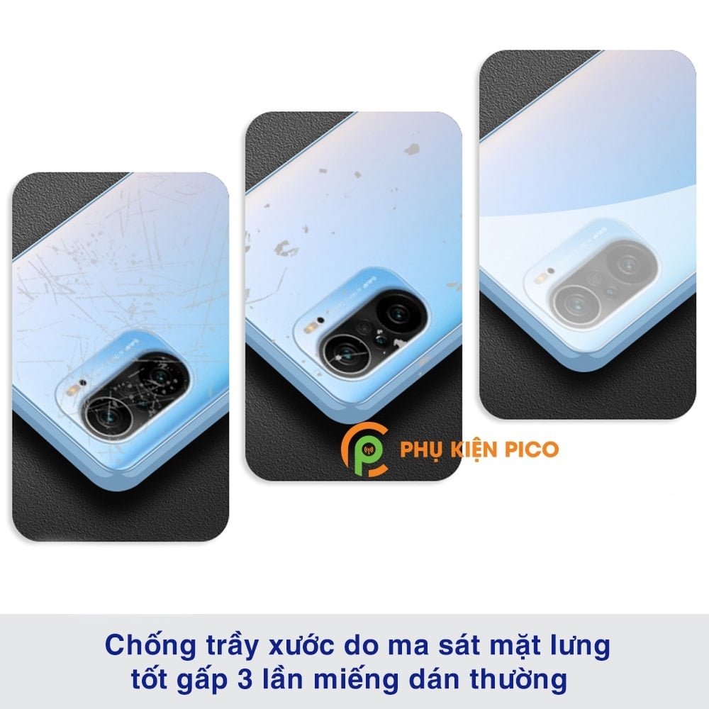 Dán lưng Xiaomi Poco F3 full mặt lưng dẻo trong suốt