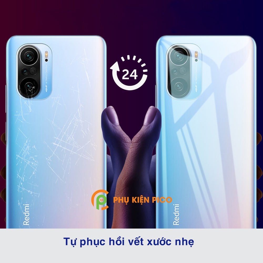 Dán lưng Xiaomi Redmi K40 Pro full mặt lưng dẻo trong suốt