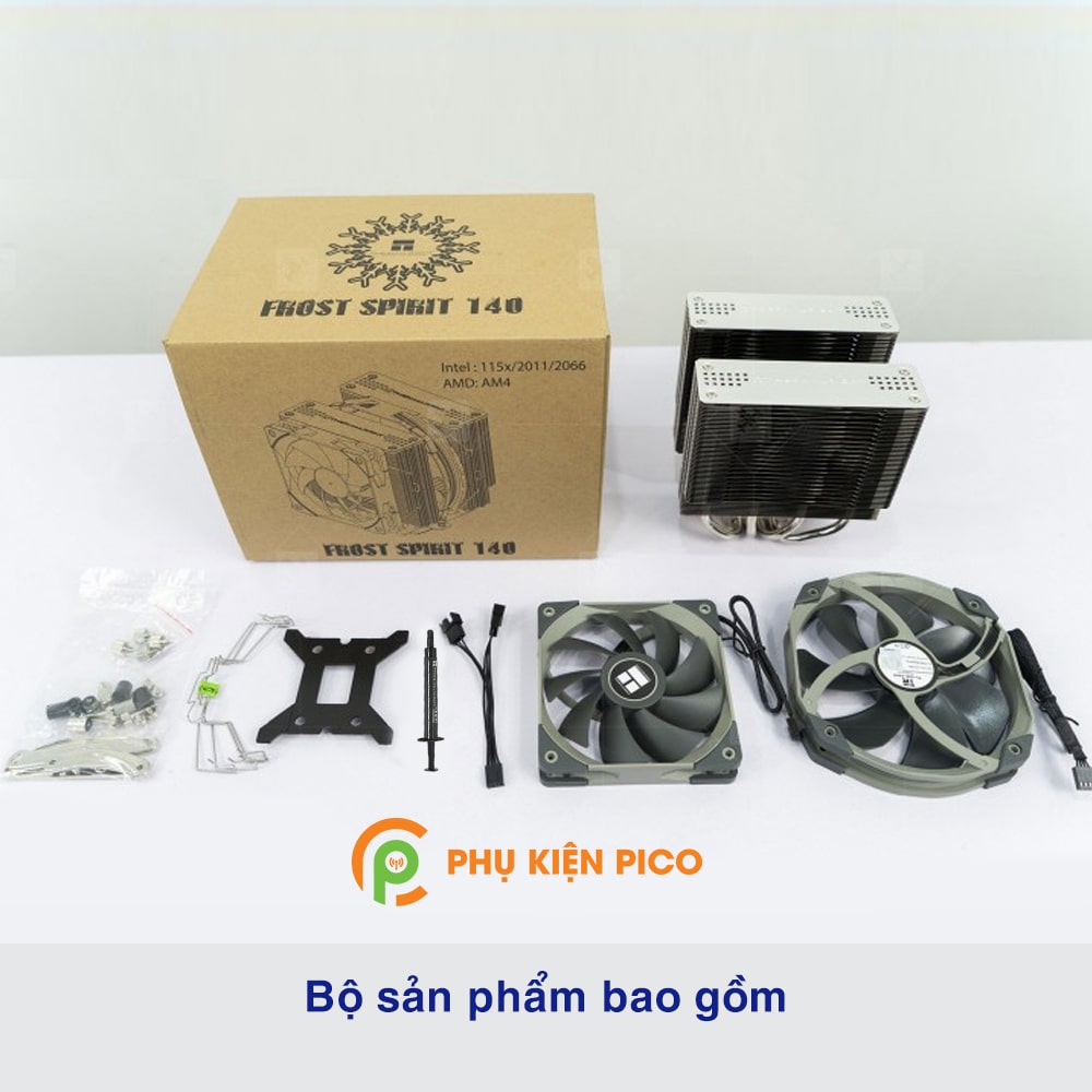 Quạt tản nhiệt CPU chính hãng Thermalright Frost Spirit FS140 4 ống mạ Nickel, tản tháp 2 quạt