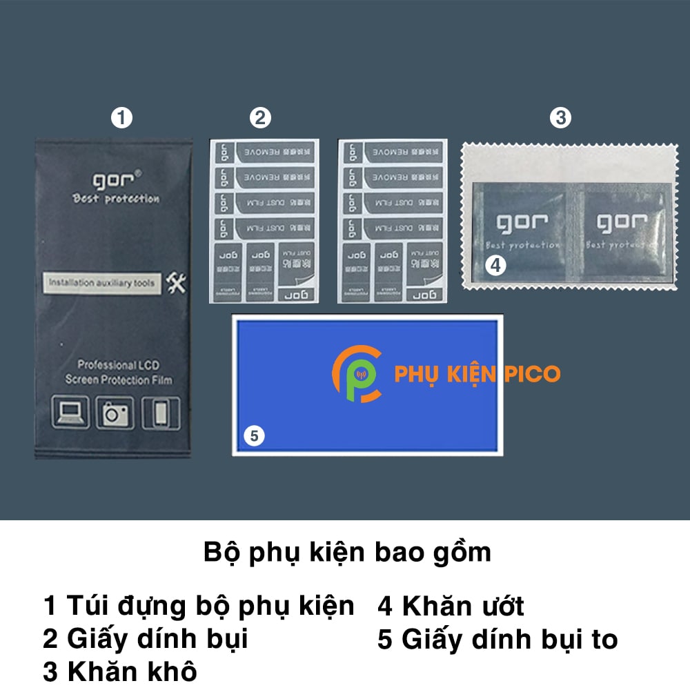 Cường lực Xiaomi Mi 11 Lite full màn hình chính hãng Gor dùng chung với mọi loại ốp lưng