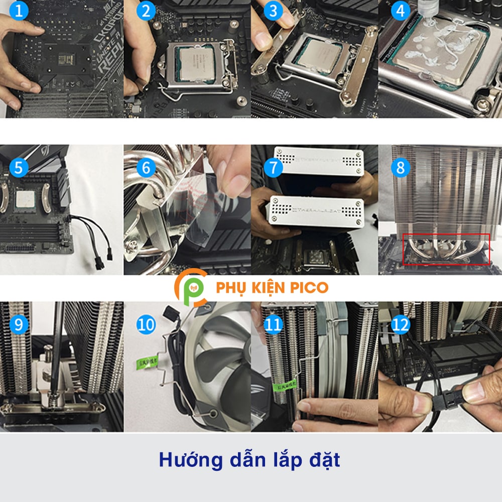 Quạt tản nhiệt CPU chính hãng Thermalright Frost Spirit FS140 4 ống mạ Nickel, tản tháp 2 quạt