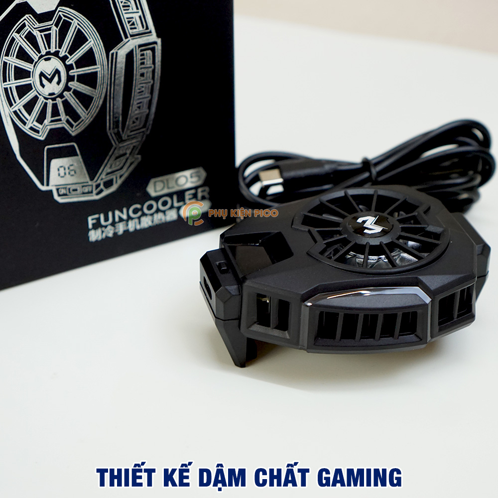 Quạt tản nhiệt điện thoại Memo DL05 tản sò lạnh DL05 2024 Version 3 có màn hình led đo nhiệt độ
