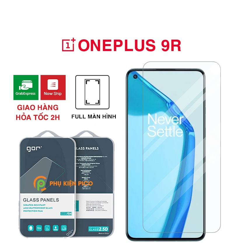 Kính cường lực Oneplus 9R full màn hình chính hãng Gor