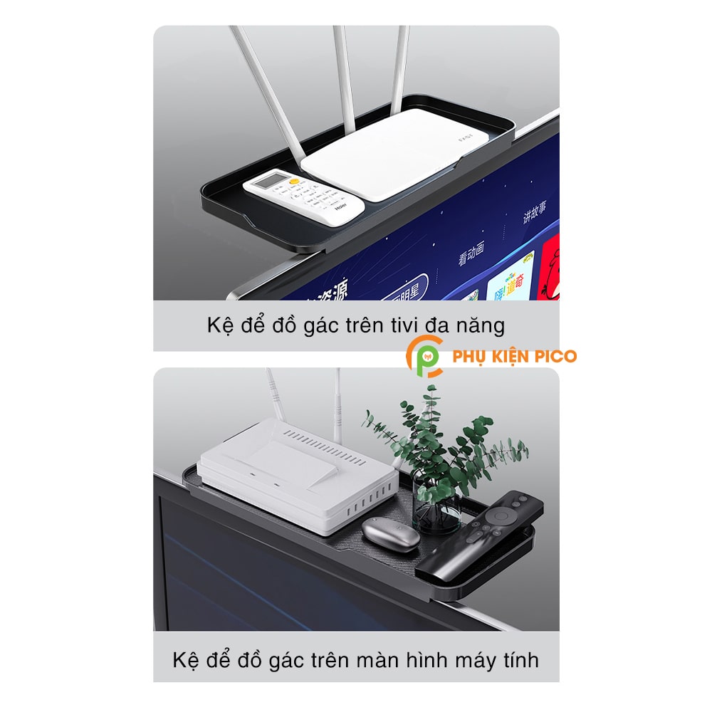 Kệ để đồ gác trên màn hình máy tính ,tivi đa năng, giá đỡ laptop