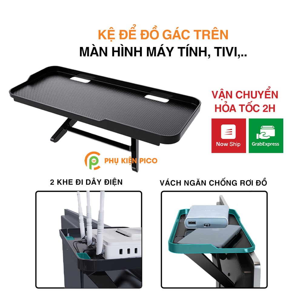 Kệ để đồ gác trên màn hình máy tính ,tivi đa năng, giá đỡ laptop