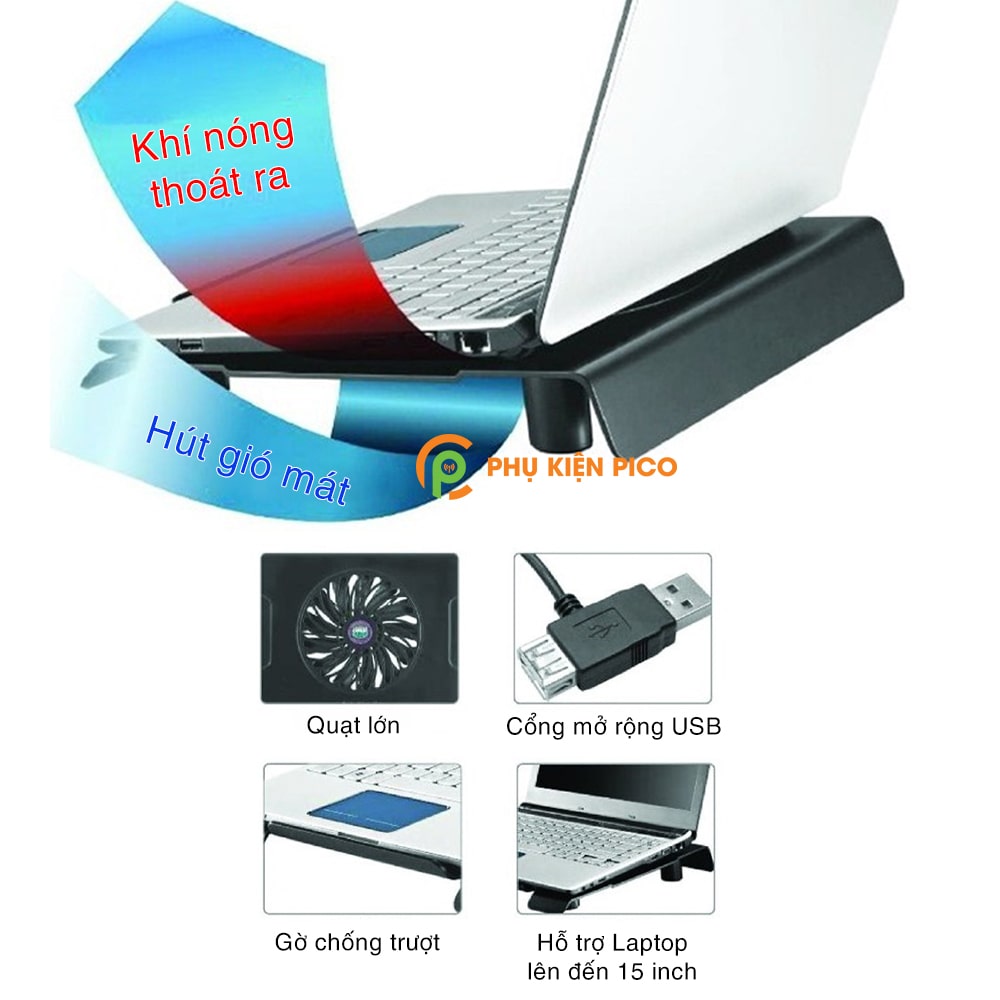 Đế tản nhiệt laptop, máy tính bảng chính hãng Cooler Master Notepal CMC3
